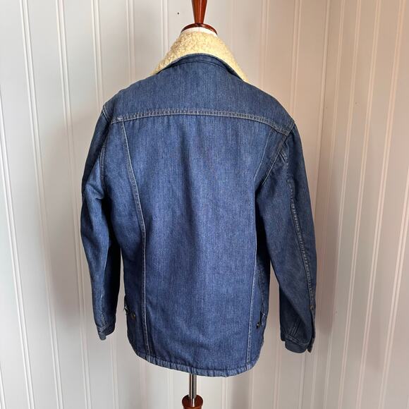 Vintage 70s/80s Roe Buck Sherpa Denim Jacket 44R - Picture 6 of 8
